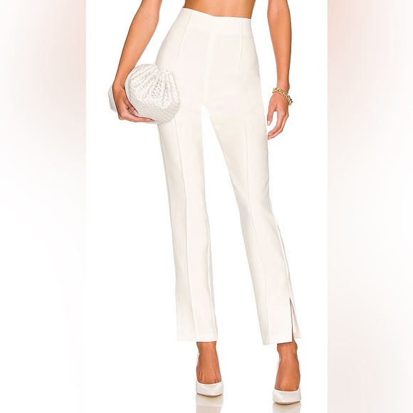cinq a sept Pants - NEW Cinq a Sept Brianne Slim Fit Pintuck Crepe Trouser Pants Ivory Size 4 NWT